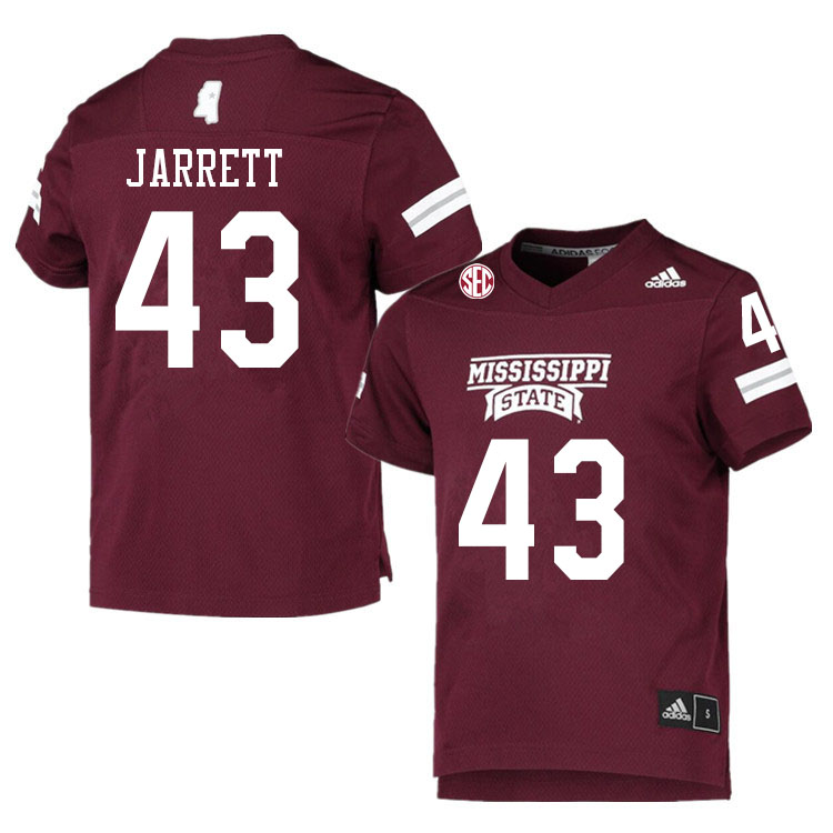 Men #43 Nick Jarrett Mississippi State Bulldogs College Football Jerseys Sale-Maroon